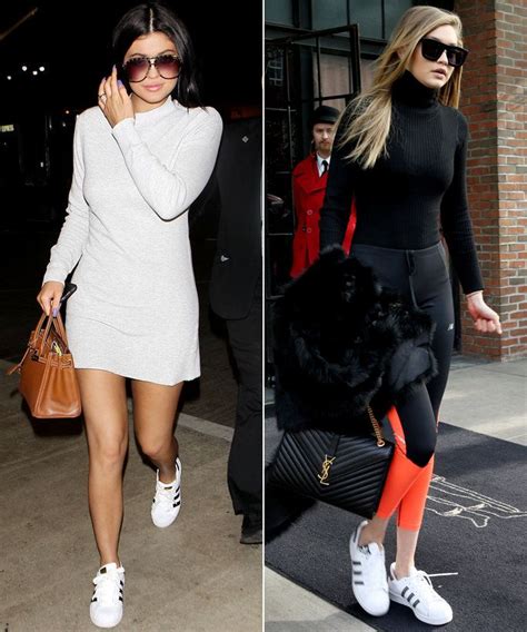 female celebrities wearing sneakers.